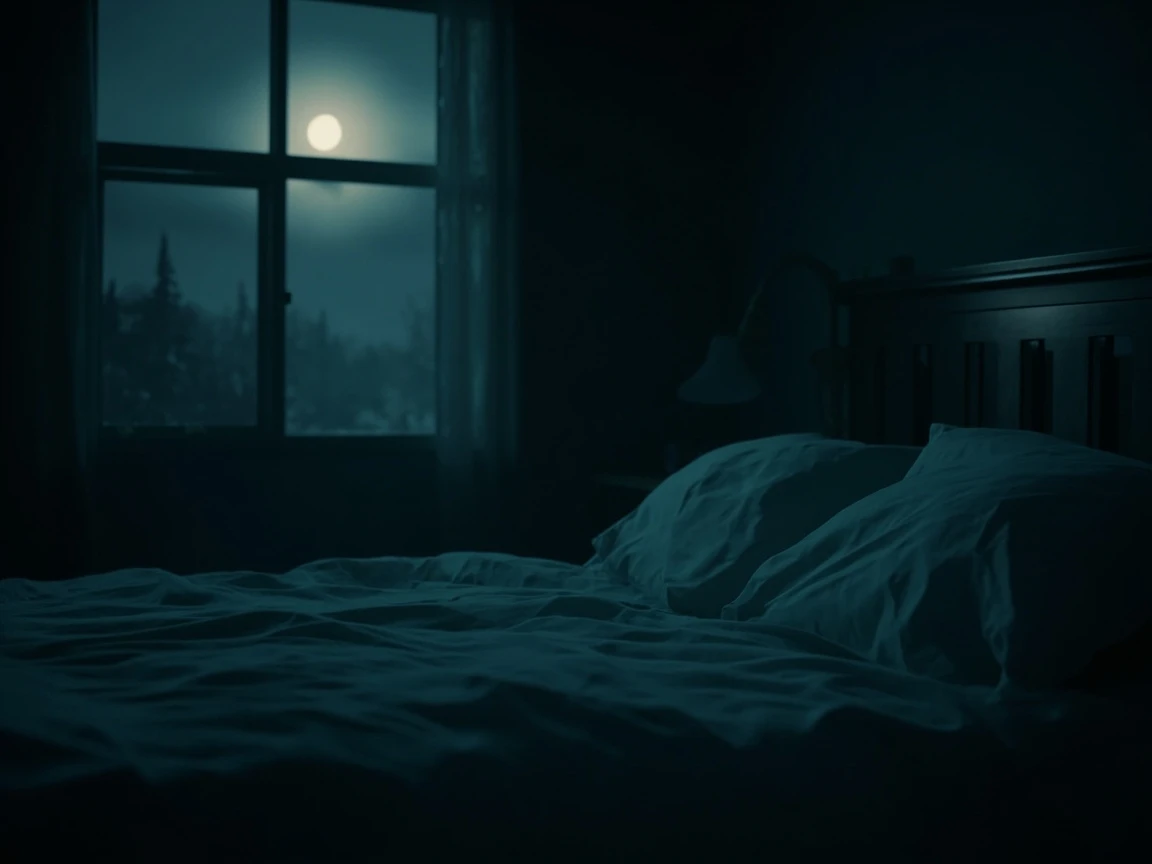 A cool, dark bedroom — the drop in body temperature glycine supports helps sleep
