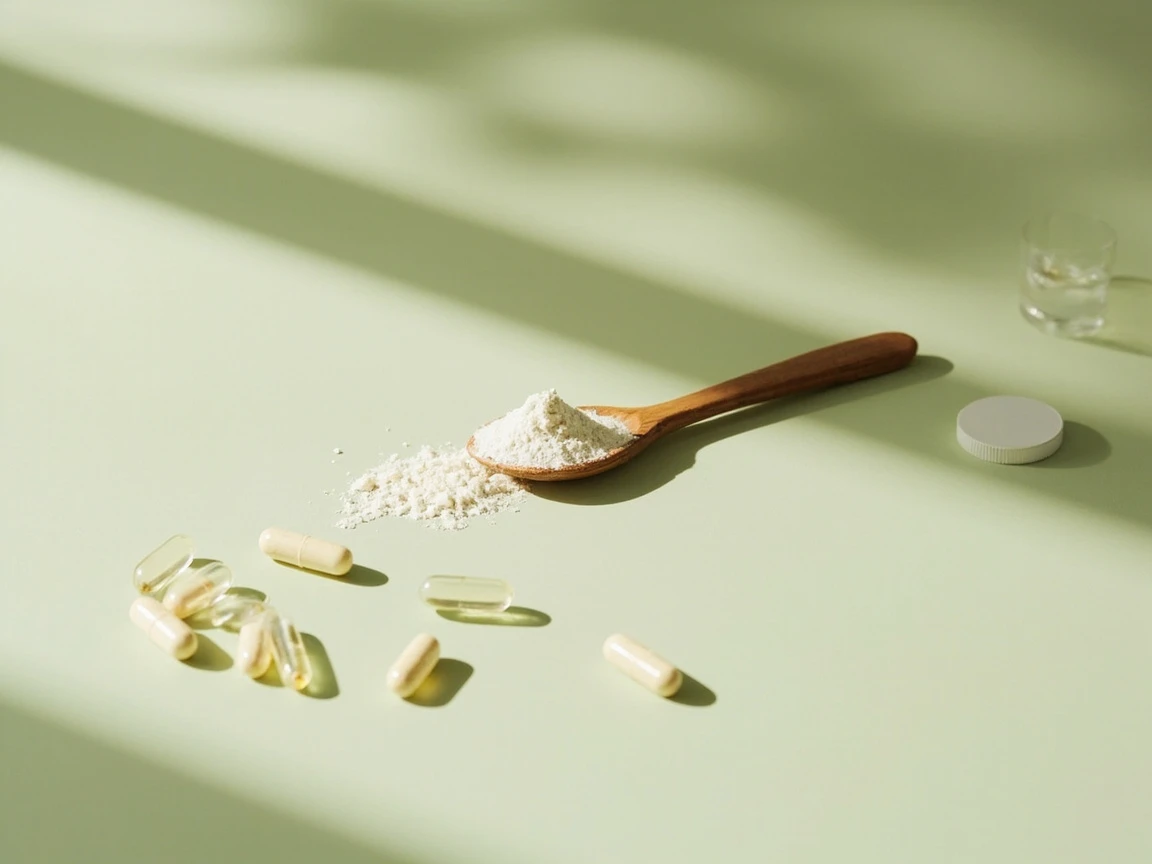 Taurine supplement in powder and capsule form